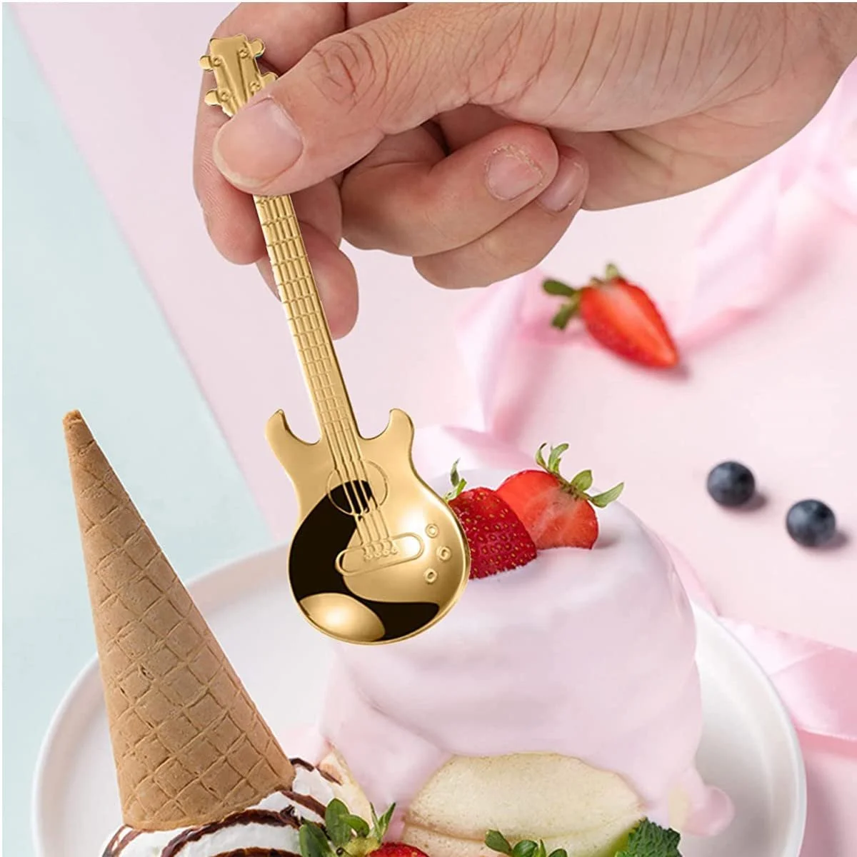Набір з 2 гітарних ложок для кави, фото №5