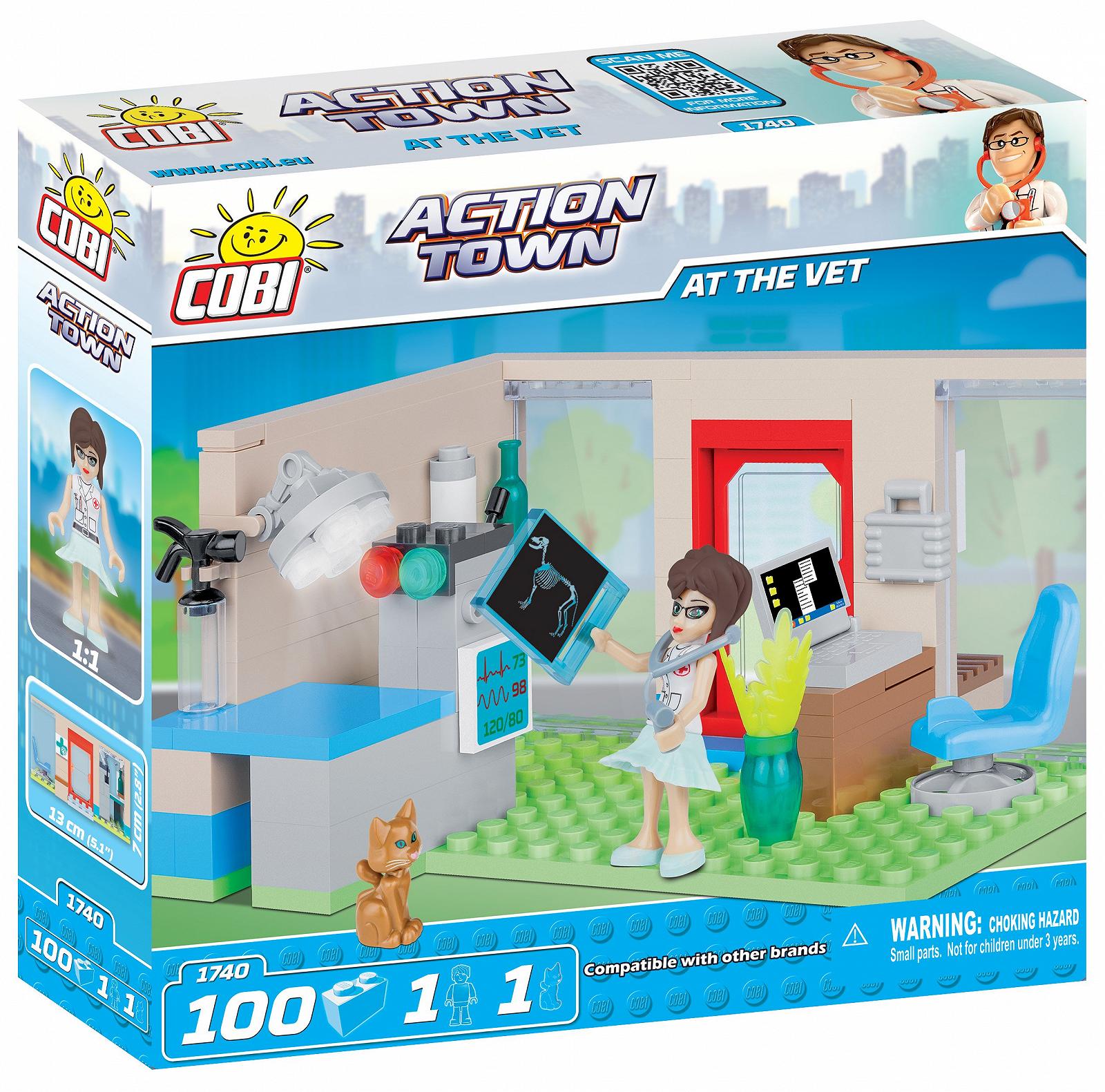 Игрушечный набор Cobi COB01740 Action Town - У Ветеринара (100 шт.) Разноцветный, фото №5