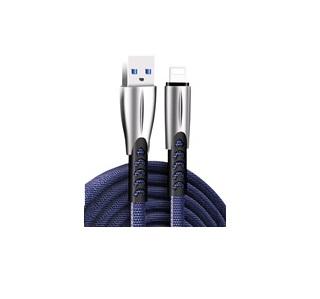 Кабель ColorWay USB-Lightning, 2.4А, 1м, Blue (CW-CBUL010-BL), фото №1