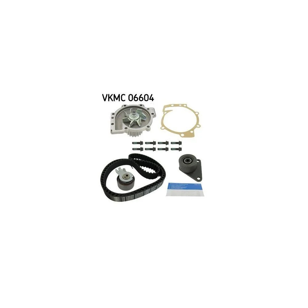 Водяний насос + комплект ременя ГРМ SKF VKMC 06604 для FORD RENAULT VOLVO VOLVO ASIA, фото №1