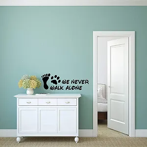 Наклейка на стіну kleb-Drauf We Never Walk Alone 7 x 20 см Глянцева Сіра synthetic.ua - Фото 1