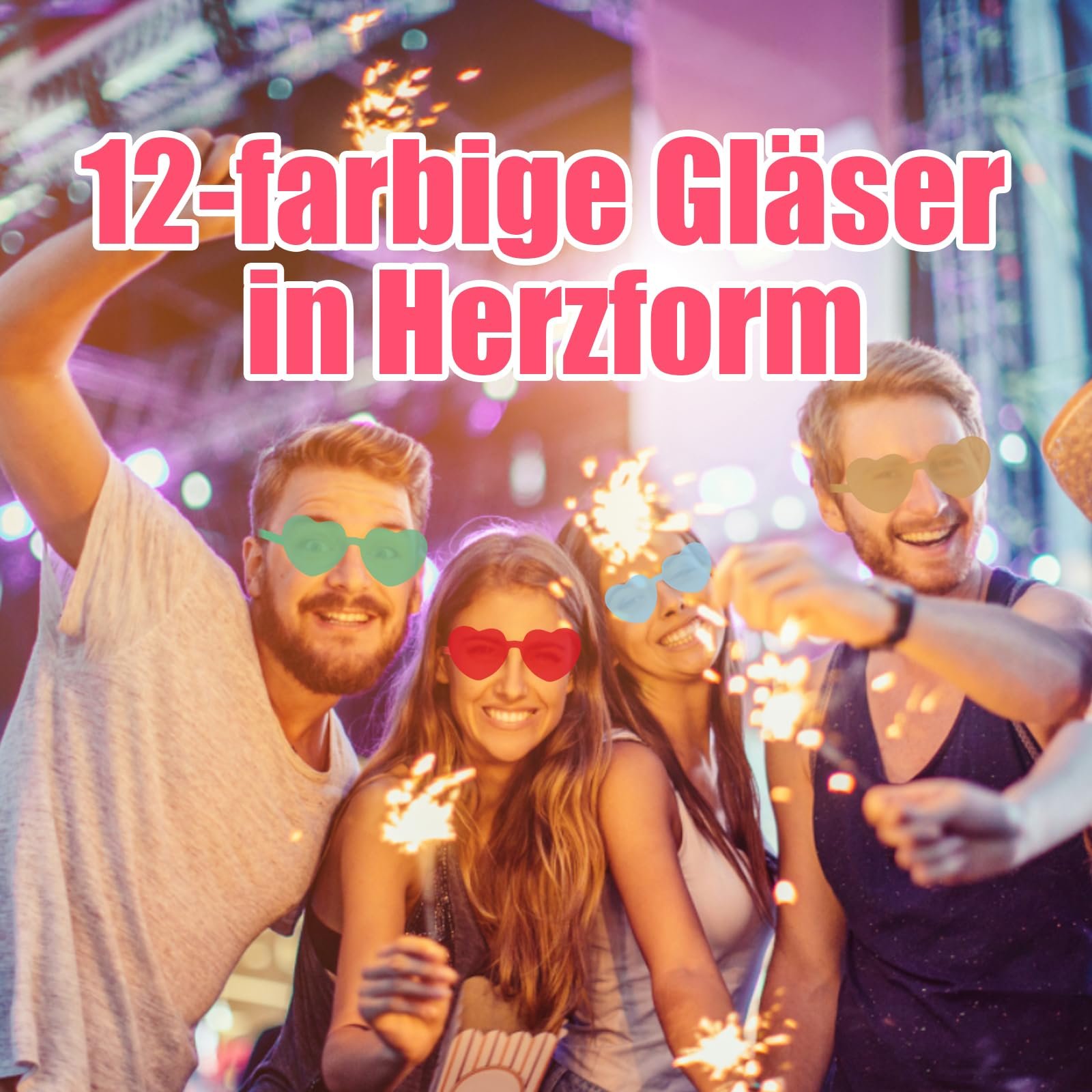 Сонцезахисні окуляри Серце ATSGJLZN, 12 шт., фото №7