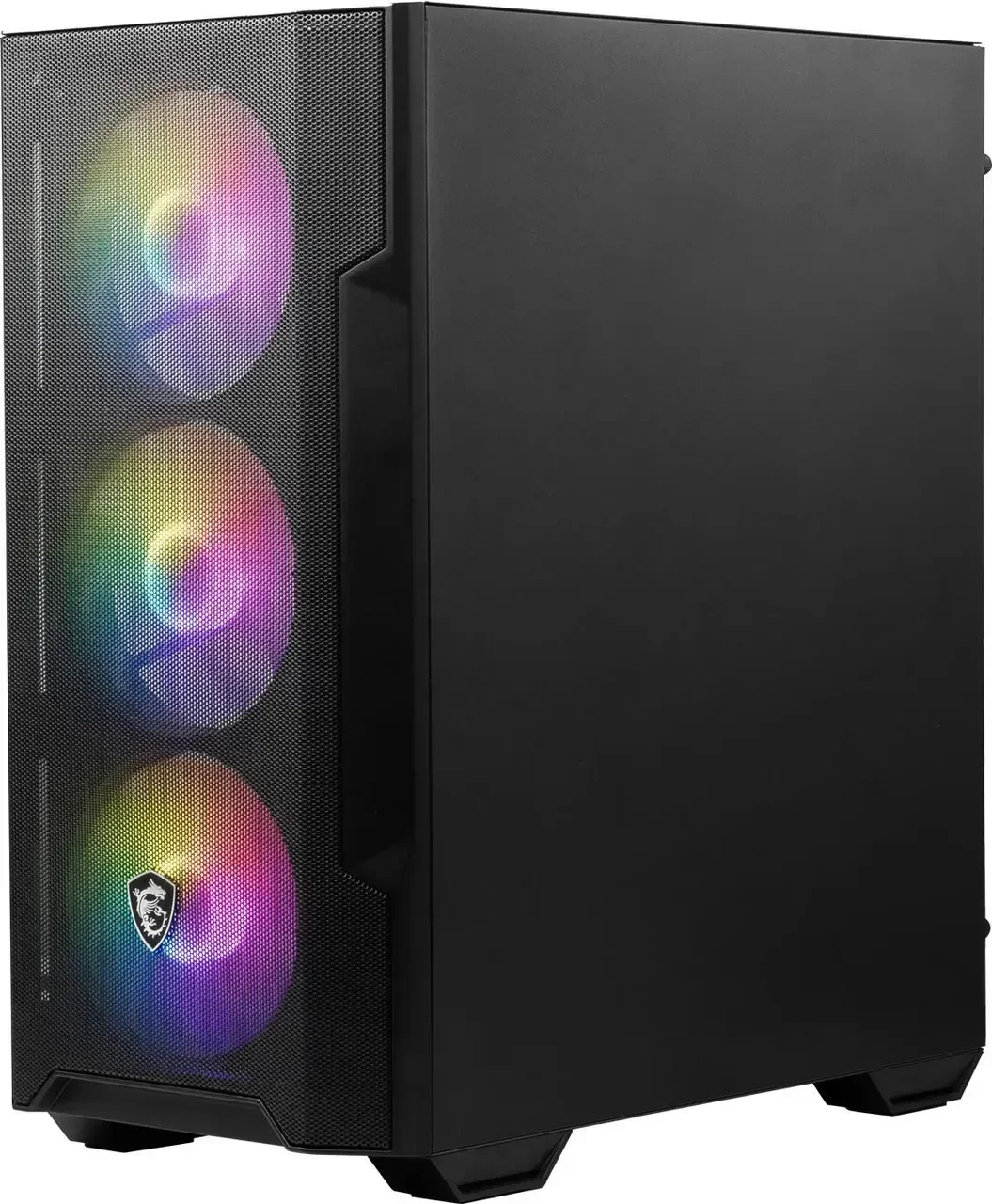 Корпус для ПК MSI MAG FORGE M100R / Micro-ATX Tower / 4x ARGB / Загартоване скло / Без БЖ / Чорний, фото №4 Корпус для ПК MSI MAG FORGE M100R / Micro-ATX Tower / 4x ARGB / Загартоване скло / Без БЖ / Чорний, фото №4