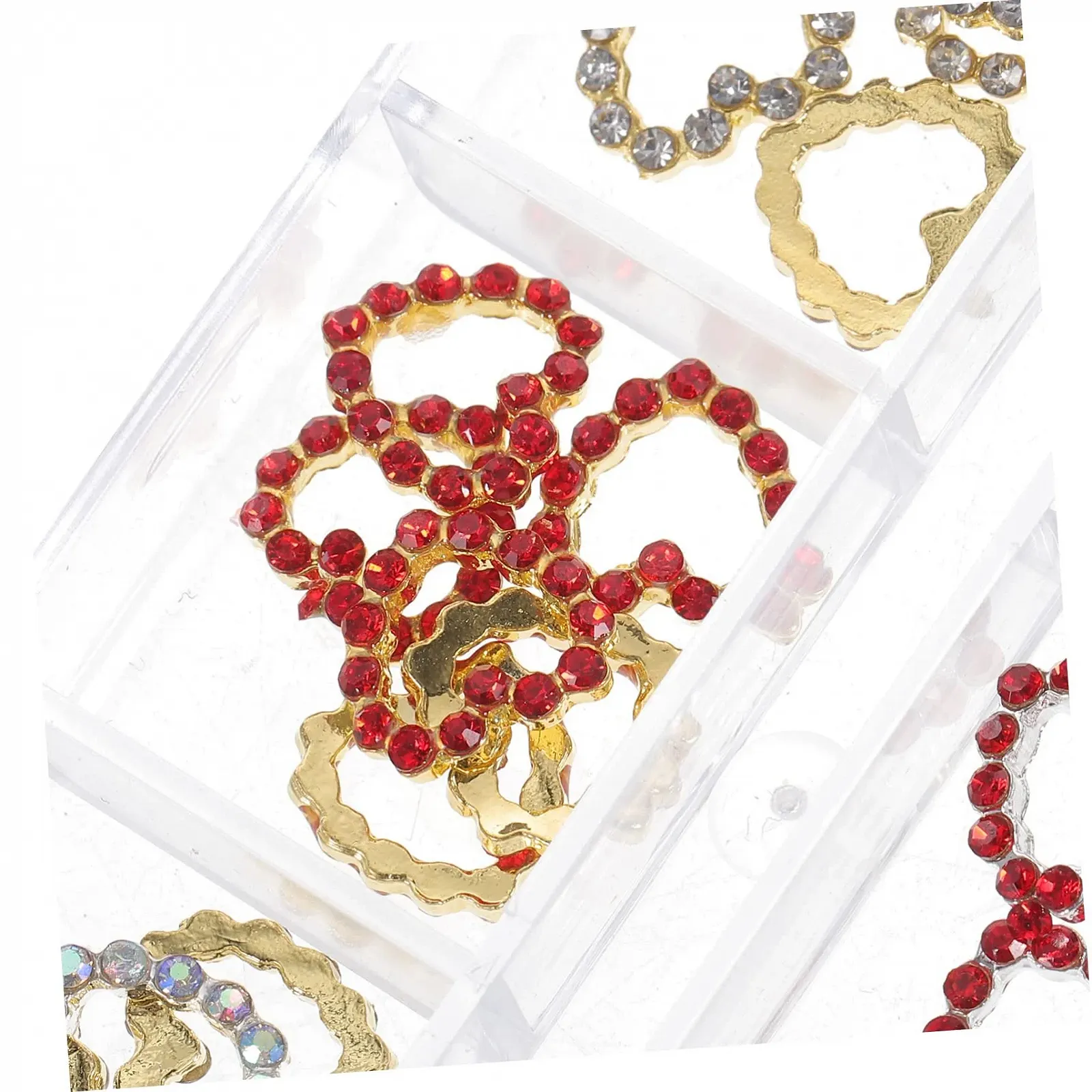 Стразы Тип Сердце WOONEKY 30 шт. Аксессуары для дизайна ногтей из акрила для самодельного дизайна ногтей, свадебного маникюра ко Дню Святого Валентина, фото №2