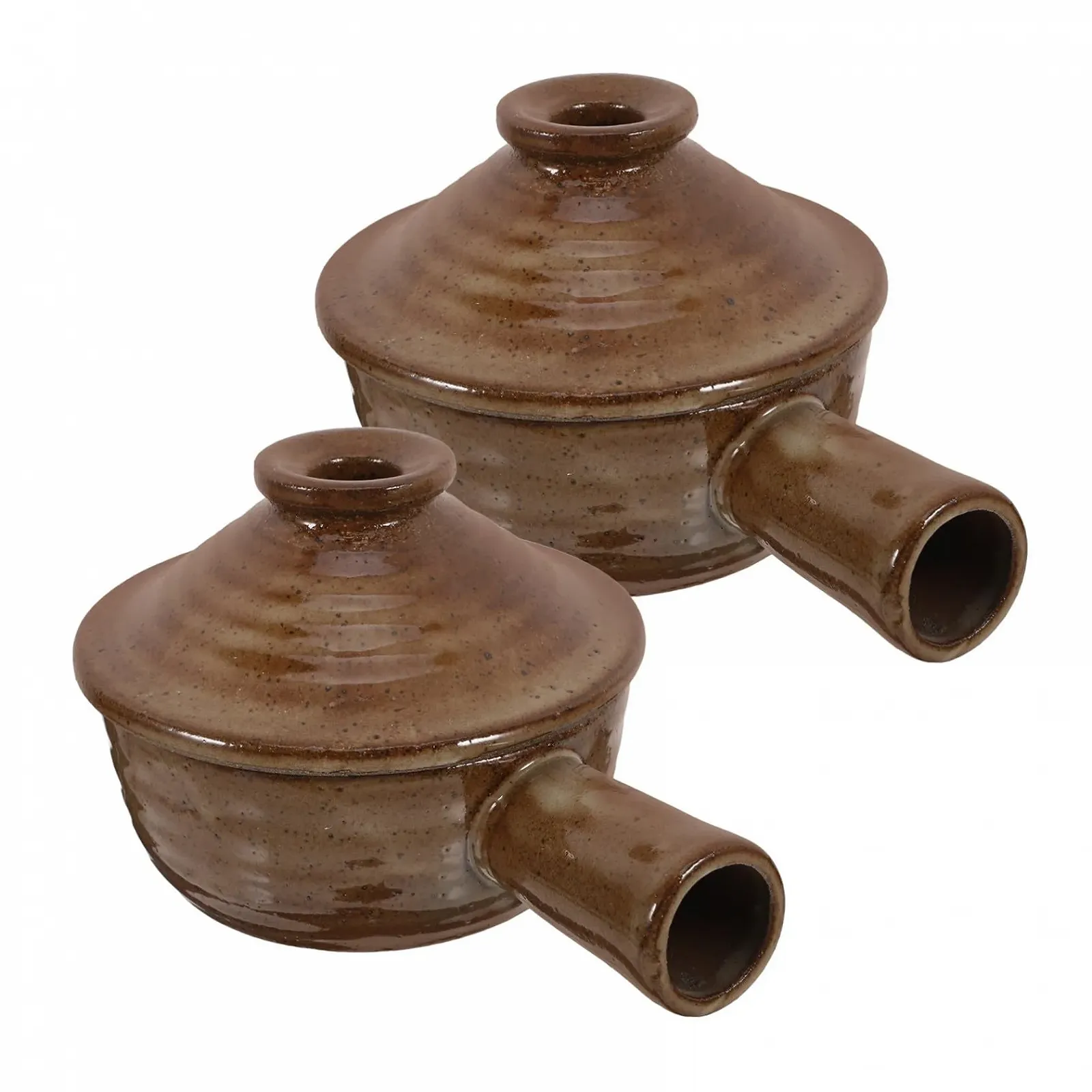 Набір ковшів-жаровень VALICLUD 2 шт керамічні з кришками для мікрохвильової печі, фото №1