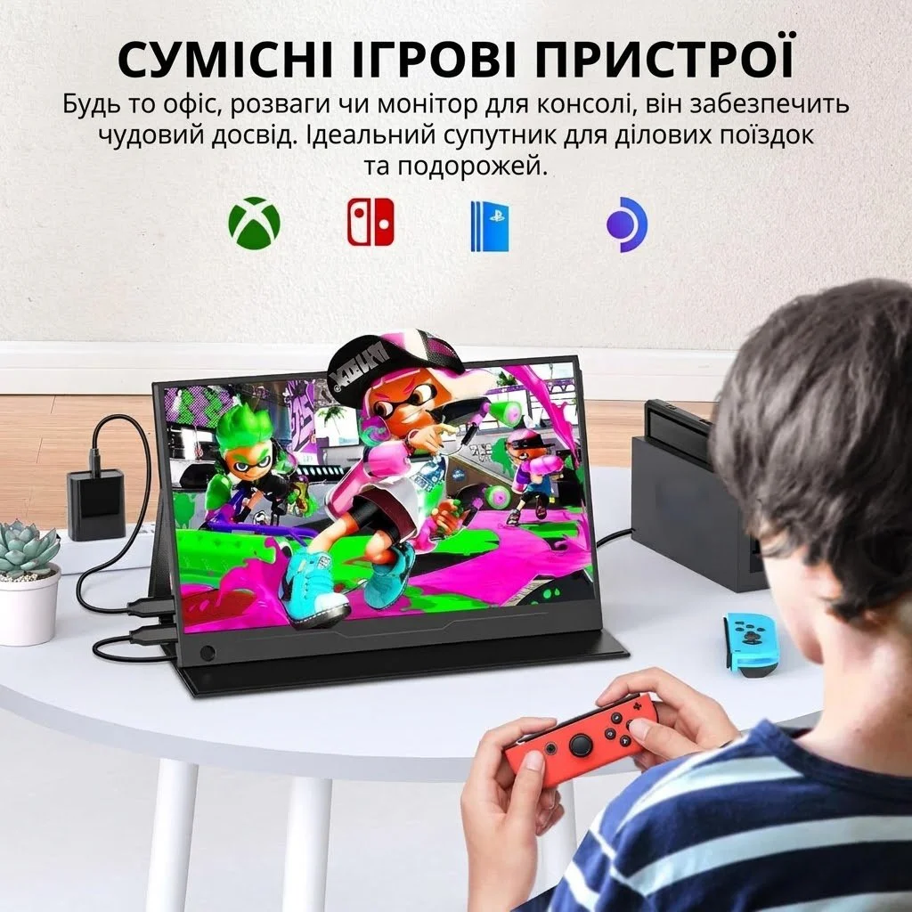Монітор портативний сенсорний 14" UPERFECT Full HD IPS 60 Гц, фото №4