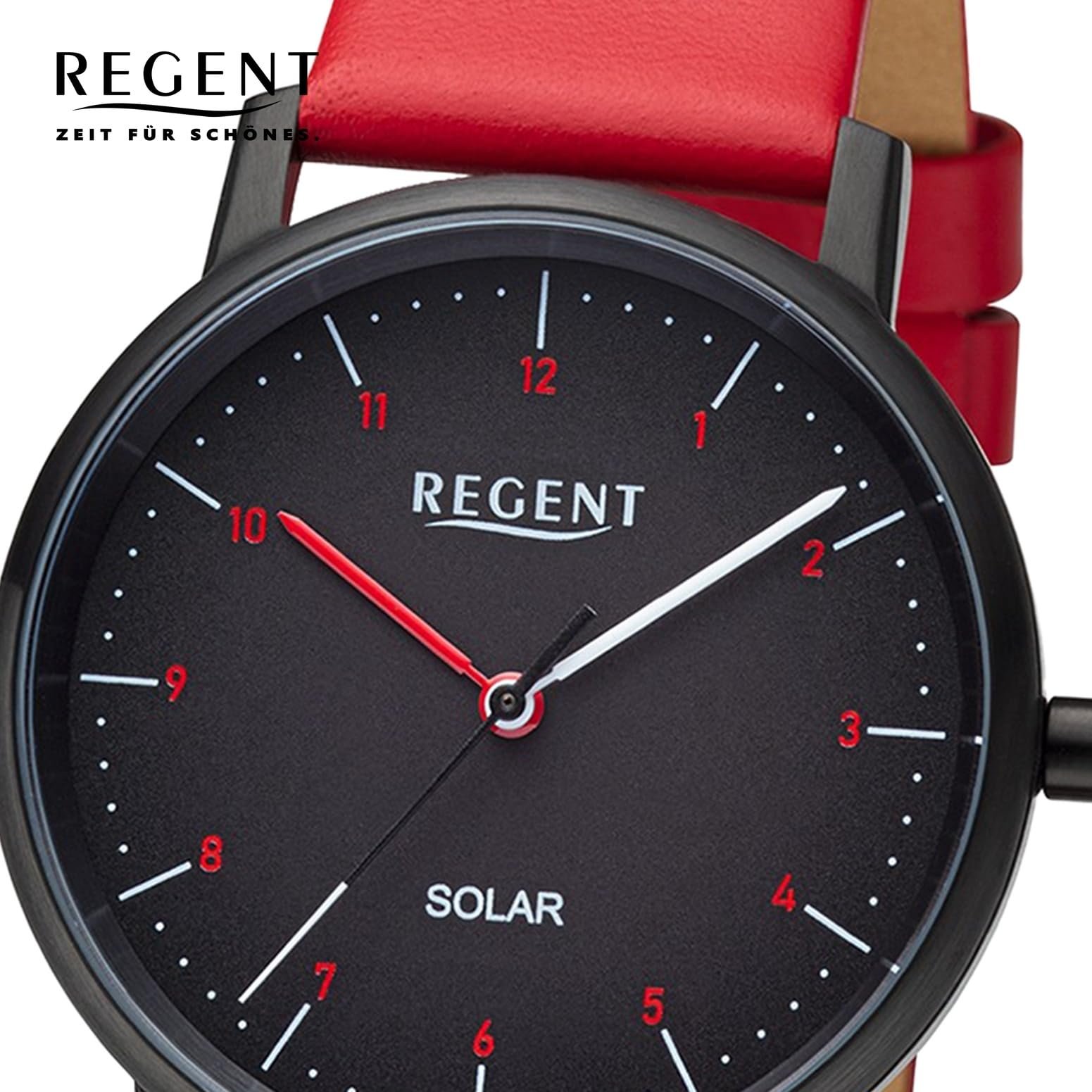 Часы женские REGENT Solar F-1554 Классические 35 мм, черные, нержавеющая сталь, фото №2