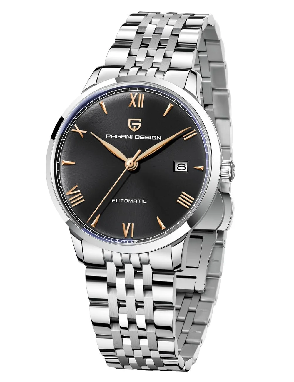 Автоматичний годинник Pagani Design 40 мм, японський механізм NH35, синтетичне сапфірове скло, фото №1 Автоматичний годинник Pagani Design 40 мм, японський механізм NH35, синтетичне сапфірове скло, фото №1