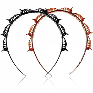 Обруч для волос с челкой и шпильками - Фото 1