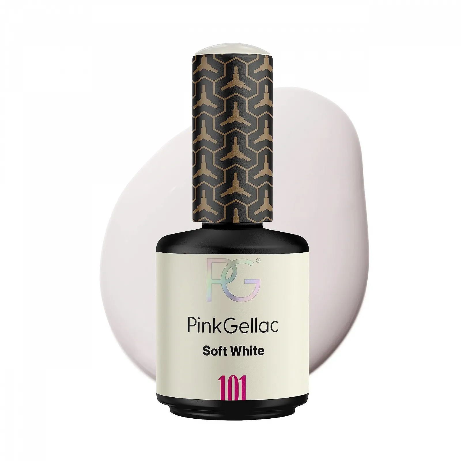 Гель-лак Pink Gellac 101 Soft White, 15 мл, белый, фото №1 Гель-лак Pink Gellac 101 Soft White, 15 мл, белый, фото №1