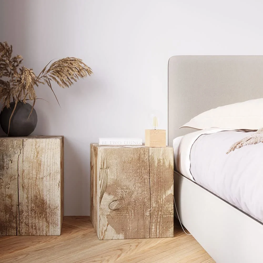 Настільна лампа Wooden Country House Style E27 10 x 10 см Натуральне дерево, фото №4