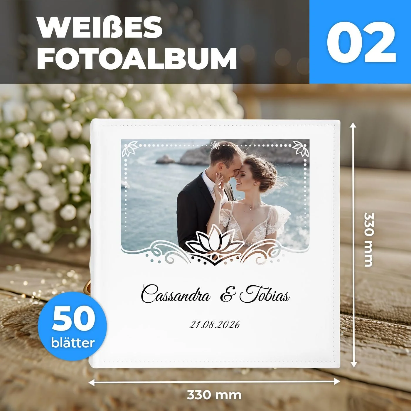 Альбом для фотографий Maverton, вставной, с принтом, 33x33 см, белый, на 500 фотографий 10x15 см, фото №3 Альбом для фотографий Maverton, вставной, с принтом, 33x33 см, белый, на 500 фотографий 10x15 см, фото №3