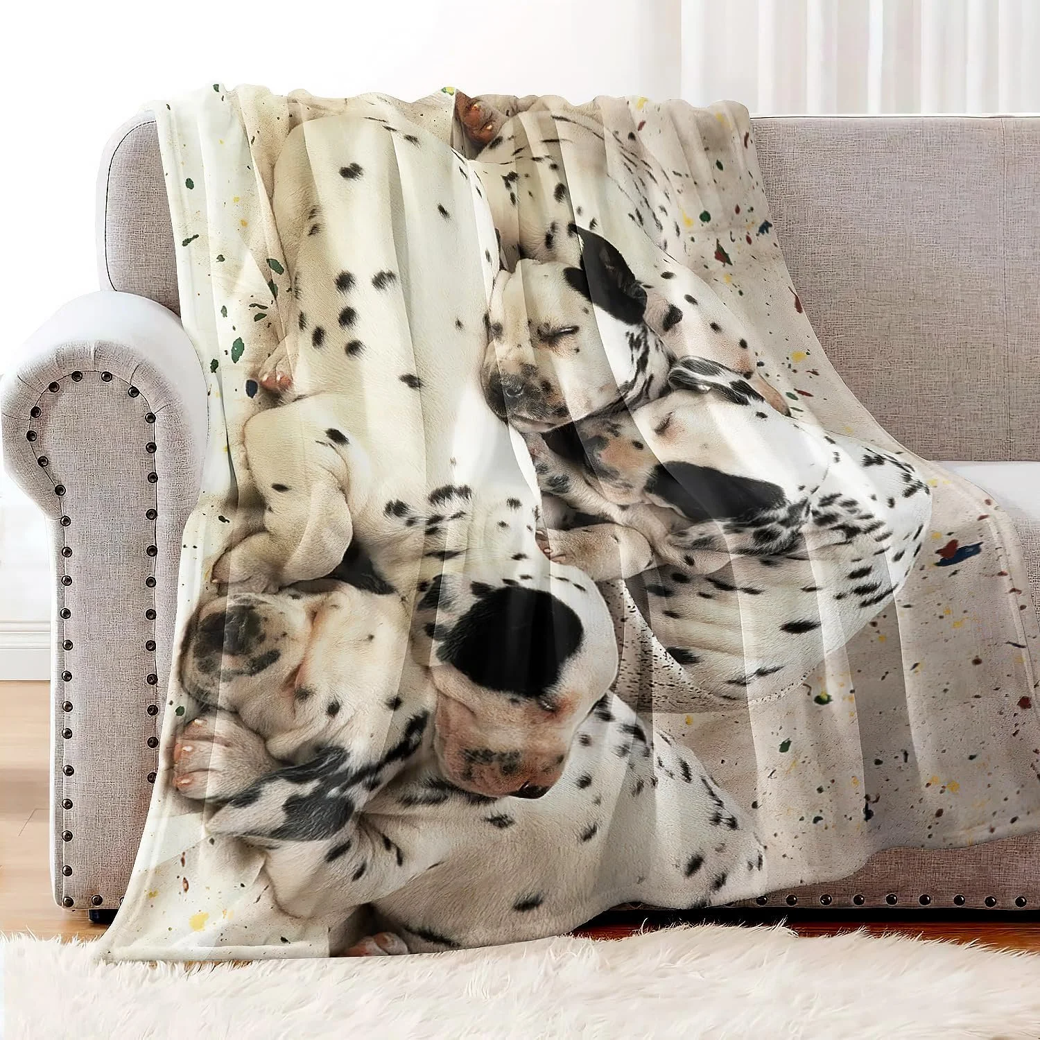 Одеяло Флисовое YISUMEI Dalmatian 75 x 100 см, фото №3