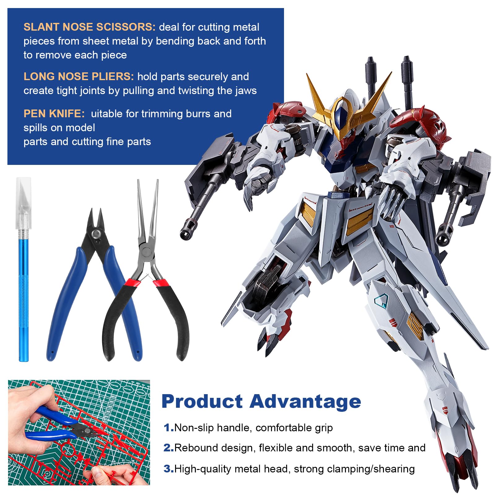 Набор инструментов WiMas Metal Puzzle Tool Set Metal Model Kits для сгибания и фиксации моделей 23 шт., фото №3