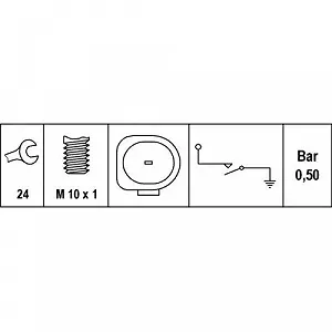 Датчик давления масла HELLA 6ZL 008 280-001 для AUDI SEAT SKODA VW synthetic.ua - Фото 1