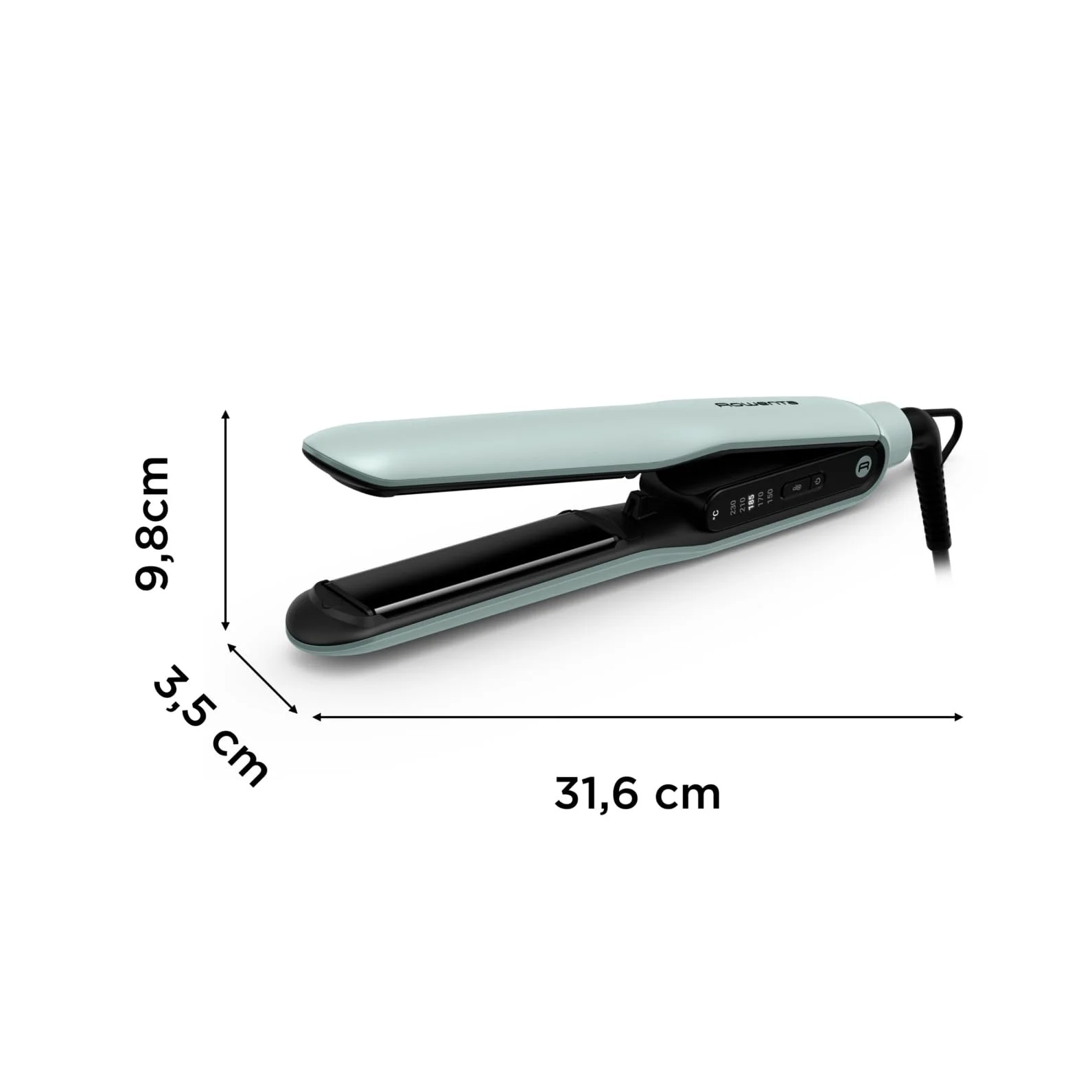 Выпрямитель для волос Rowenta Thermoglide SF5120E0 титановое покрытие 170°C-230°C Эвкалипт/Черный, фото №8 Выпрямитель для волос Rowenta Thermoglide SF5120E0 титановое покрытие 170°C-230°C Эвкалипт/Черный, фото №8
