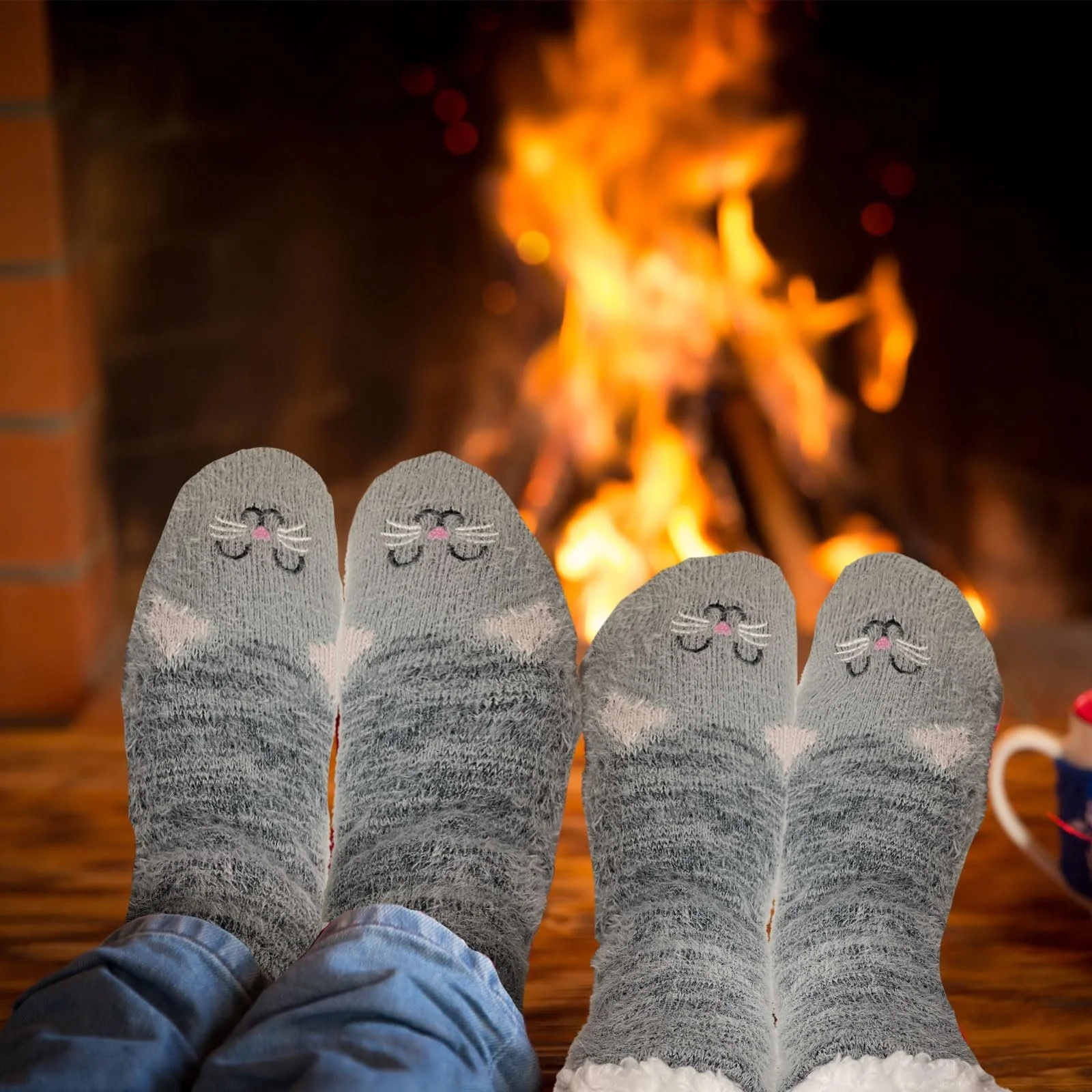 Домашні шкарпетки для жінок з флісовою підкладкою, фото №7