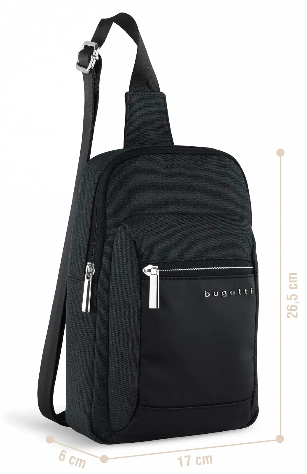 Кросс-боді Bugatti Sera Чорна, фото №2