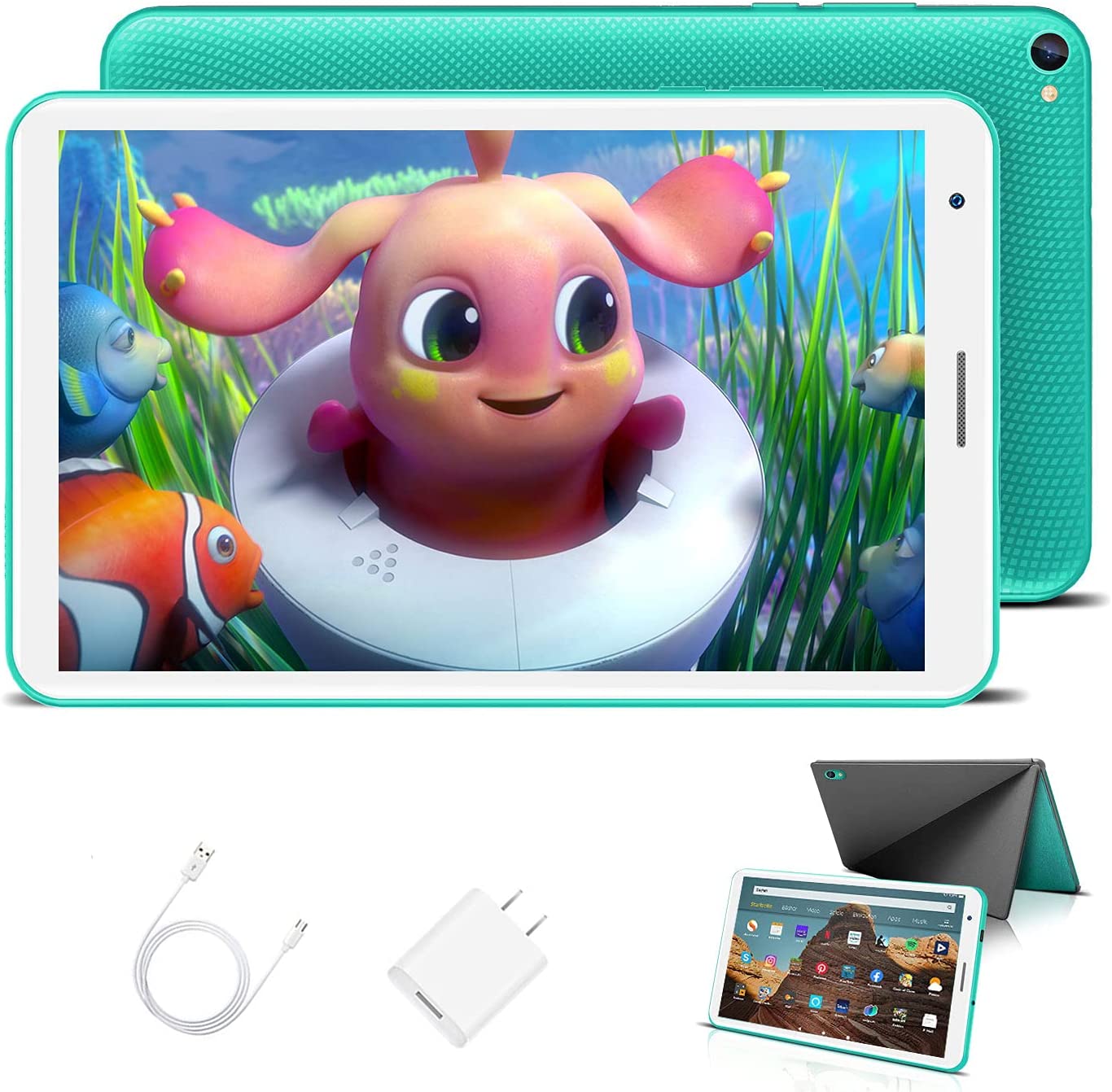 Планшет 8" Duoduogo E8 3/32GB 4 ядра Android 10 5000 mAh Зелений, фото №7