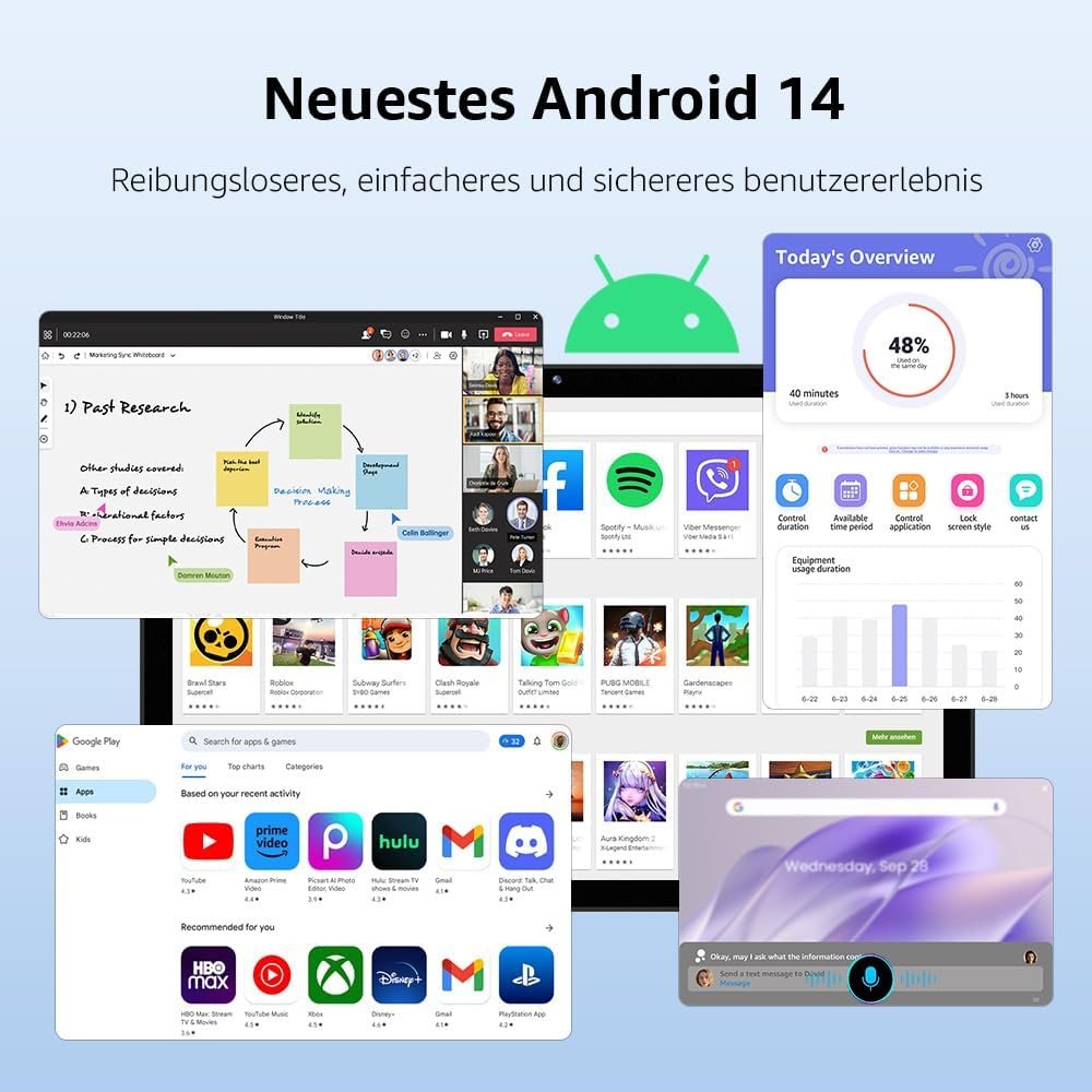 Планшет 11" ApoloSign EP1095T 4+4/128Gb 8 ядер Android 14 7000 mAh Black, фото №3