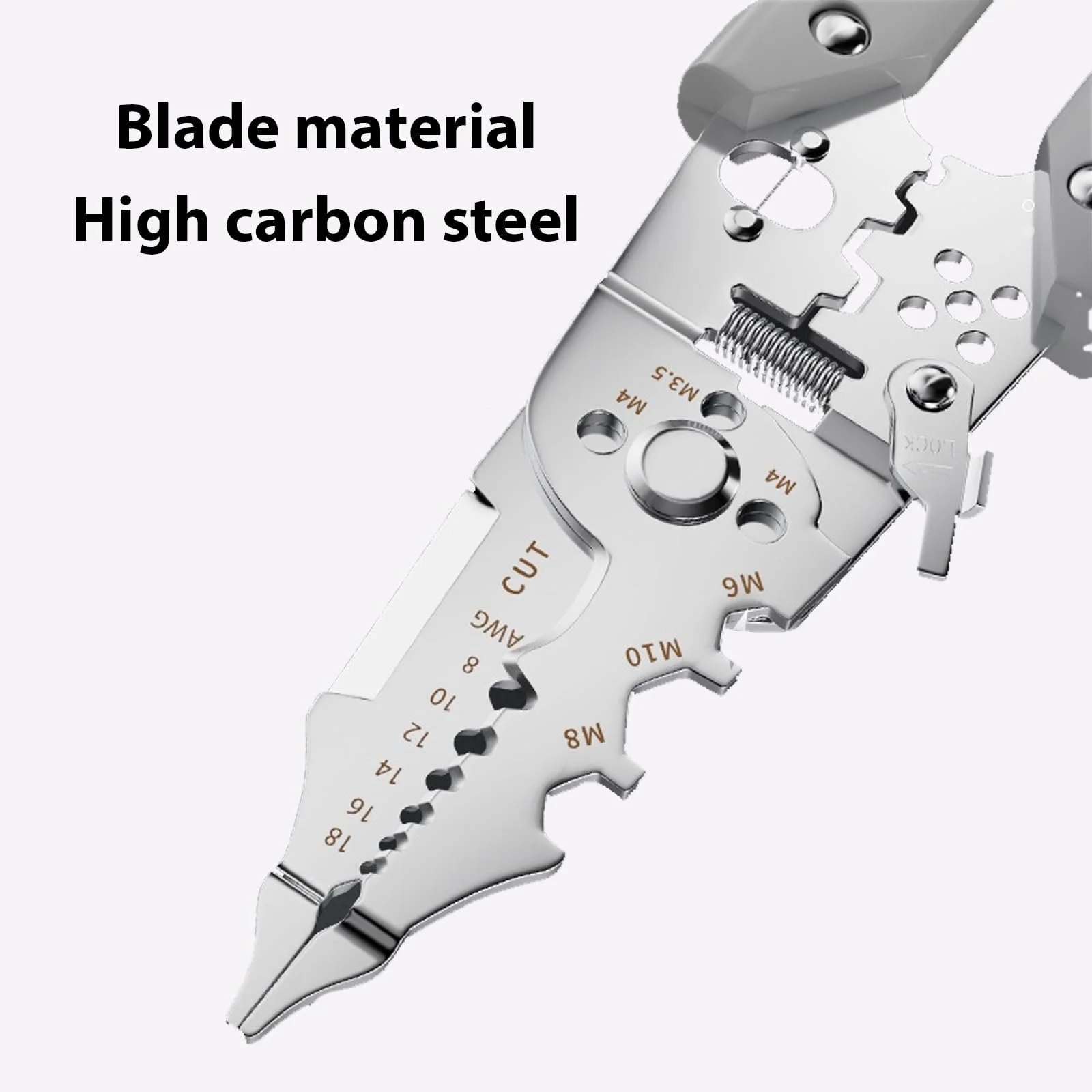 Многофункциональный стриппер, кримпер и кабелерез IUSOT 1 шт. серый, фото №3