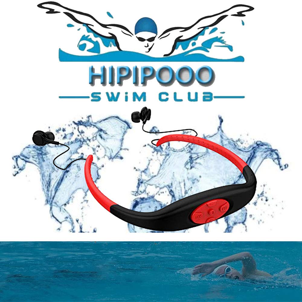 Навушники Hipipooo Waterproof MP3 8GB HiFi Stereo FM Radio Bluetooth Red, фото №2