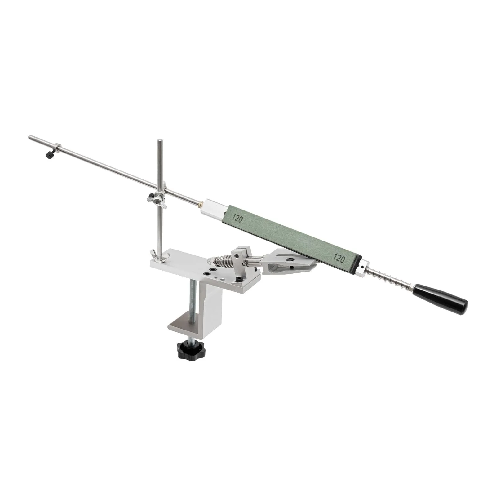 Точилка для ножів професійна з 6 точильними каменями з G-подібним затискачем та кутом 9-26 градусів для лез 0.118-0.315 дюйма, фото №1