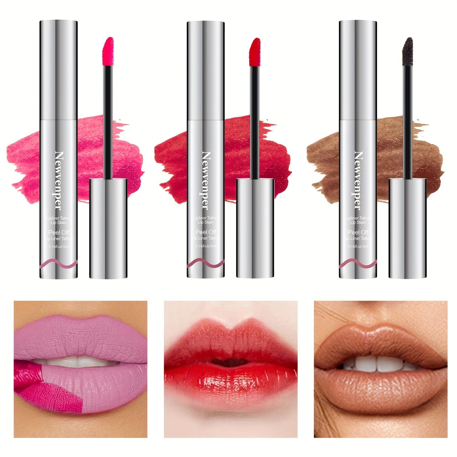 Контур для губ Liquid Lip Liner Peel Off Tattoo Lip Stain 3pcs, фото №1