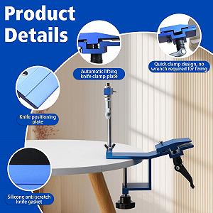 Система заточування ножів професійна з фіксованим кутом 6 каменів 360° поворотна synthetic.ua - Фото 1