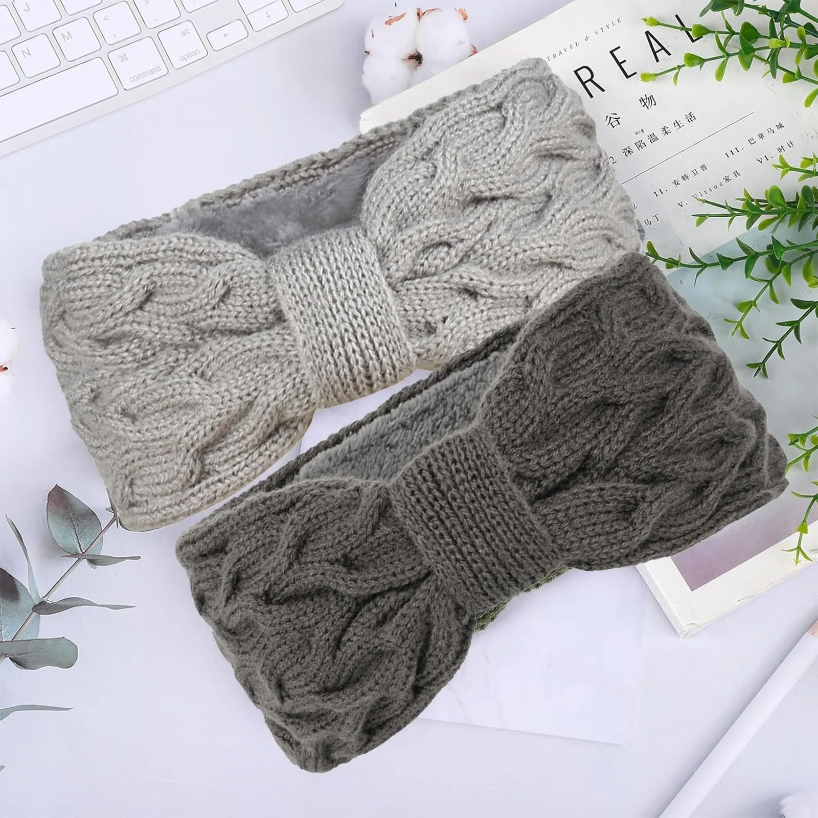 Пов'язка на голову зимова жіноча, фото №5