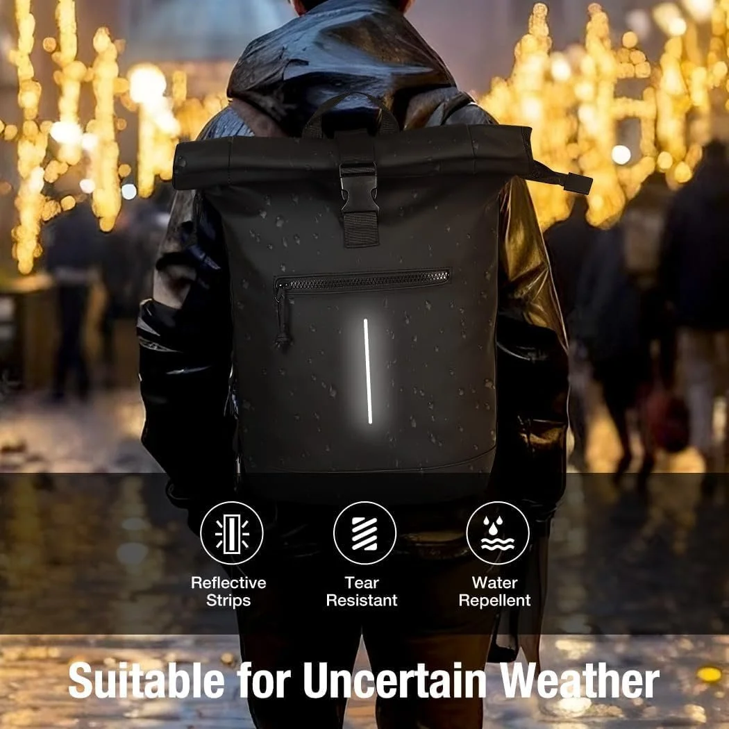 Рюкзак Roll-Top 17" Waterproof Lightweight L Black, фото №5 Рюкзак Roll-Top 17" Waterproof Lightweight L Black, фото №5