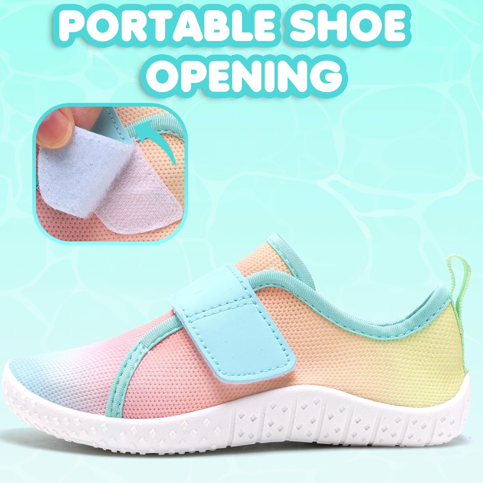 Водная Кроссовки Детская Кроссовки для плавания и девочек Кроссовки для босоножек Быстросохнущая пляжная Кроссовки для водных видов спорта Нескользящая, фото №4