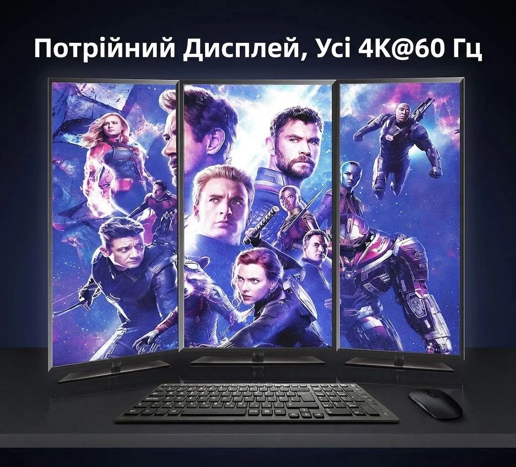 Міні ПК AWOW AK41 / Intel Celeron J4125 / RAM 8GB / SSD 128GB / 2 x HDMI / LAN / Wi-Fi / Bluetooth / Windows 10 / Сірий, фото №4