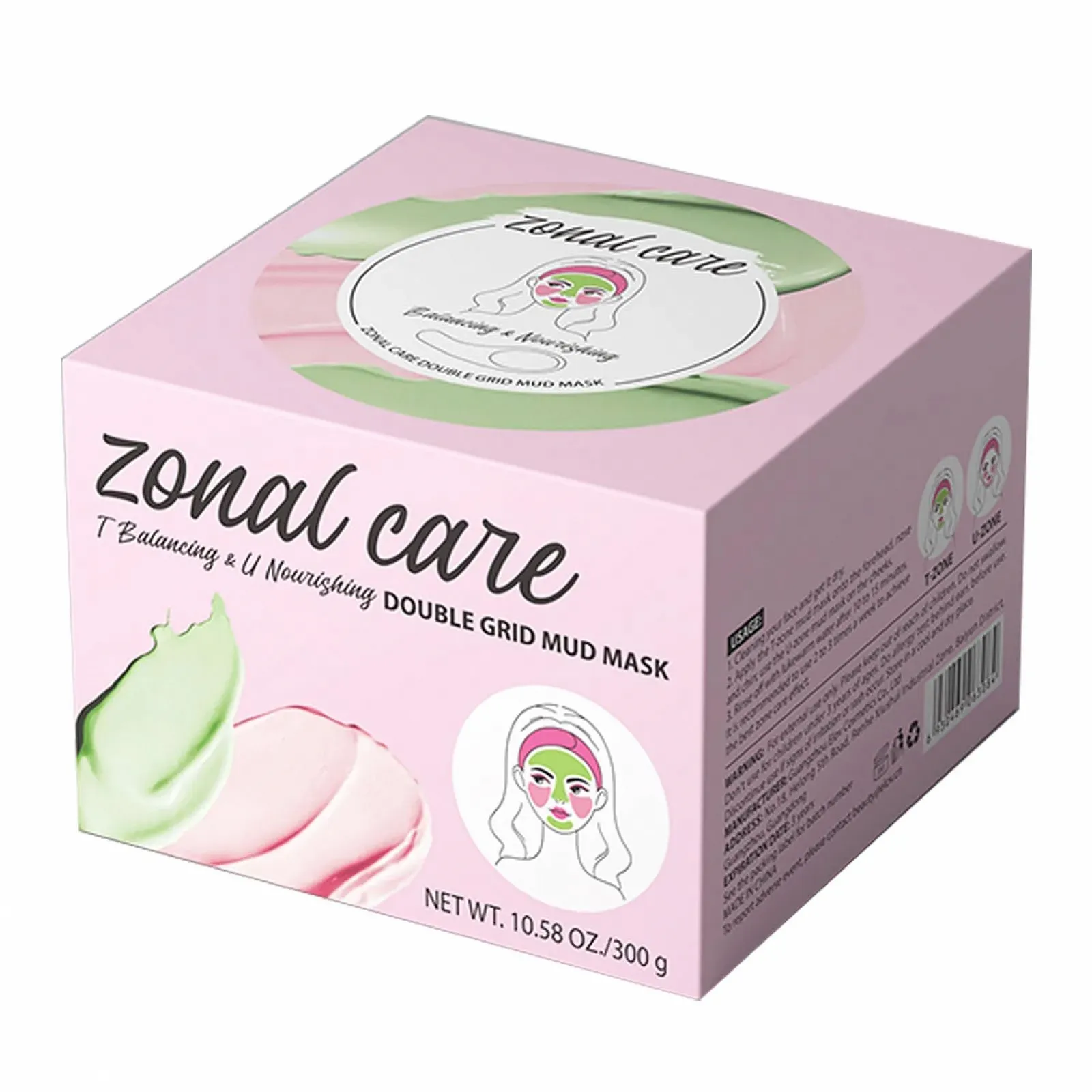 Маска Глиняна Zonal Care Double-Grid для регулювання жирності шкіри - Маска для глибокого очищення, фото №6