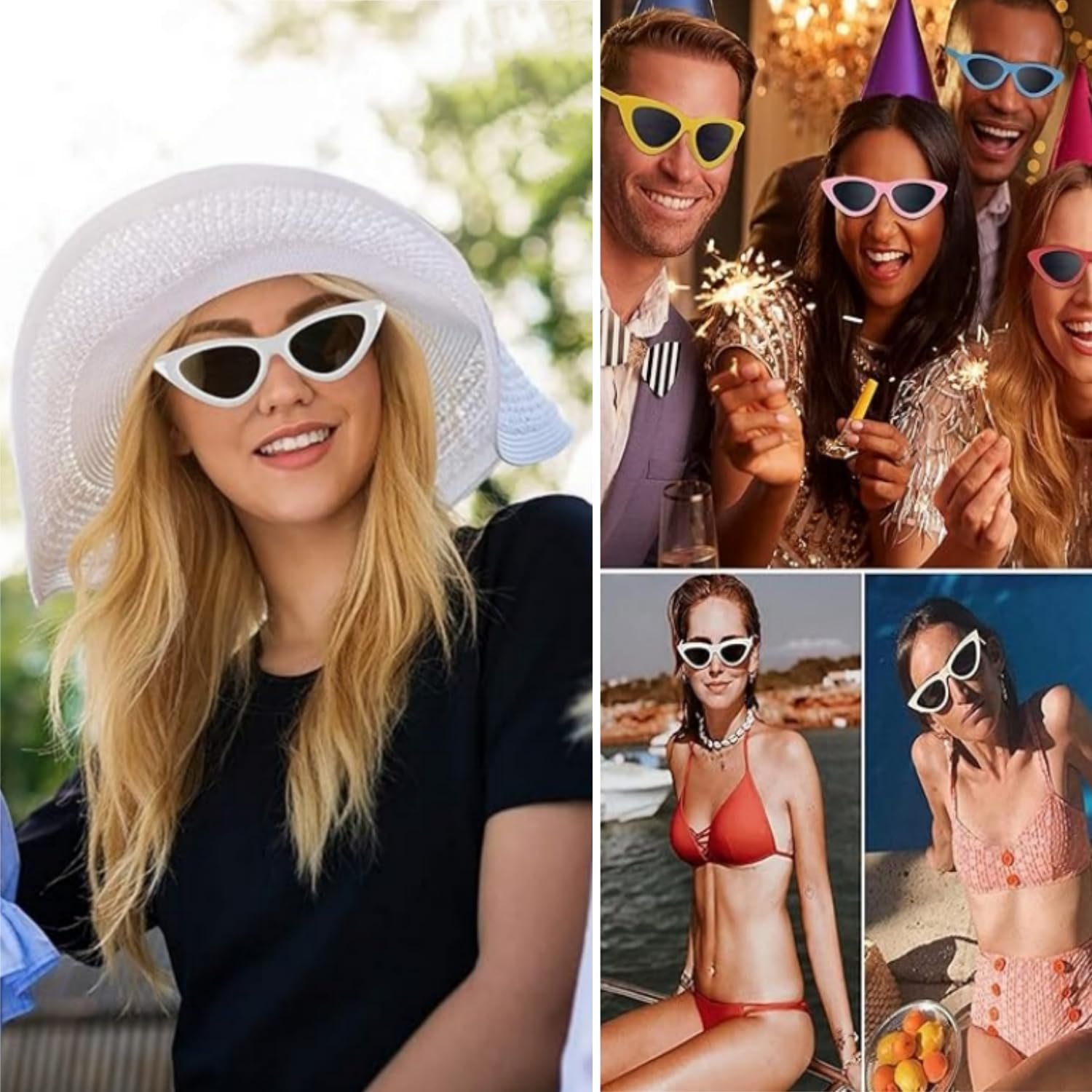 Окуляри Cat Eye вінтажні жіночі, для захисту від УФ променів, для вечірок, подорожей, фото №5