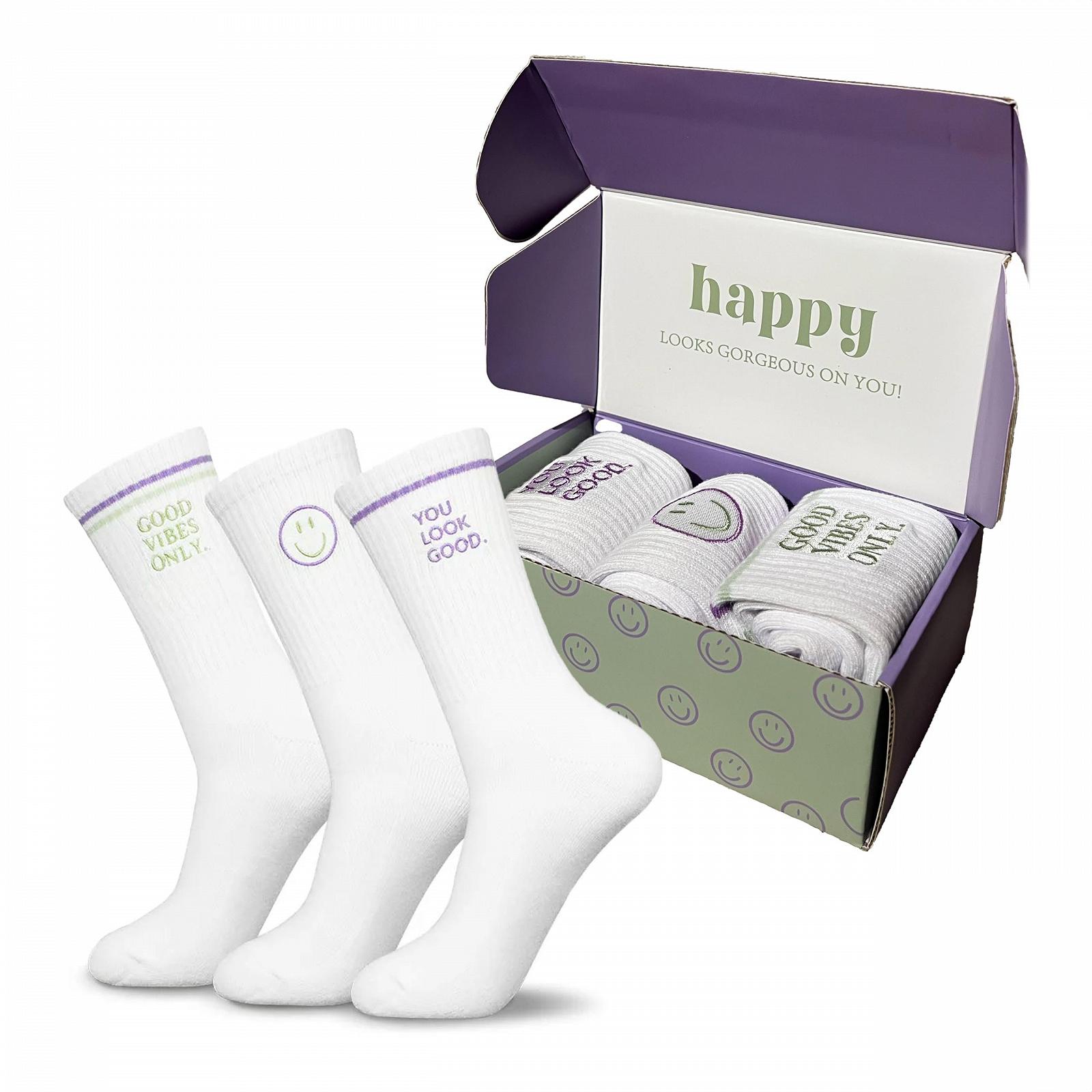 Теннисные носки Вышитые носки с выражением, фото №1