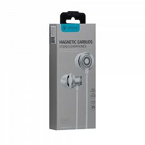 Проводные наушники 3.5mm Celebrat D5 вакуумные с микрофоном 1.2m Steel synthetic.ua - Фото 1