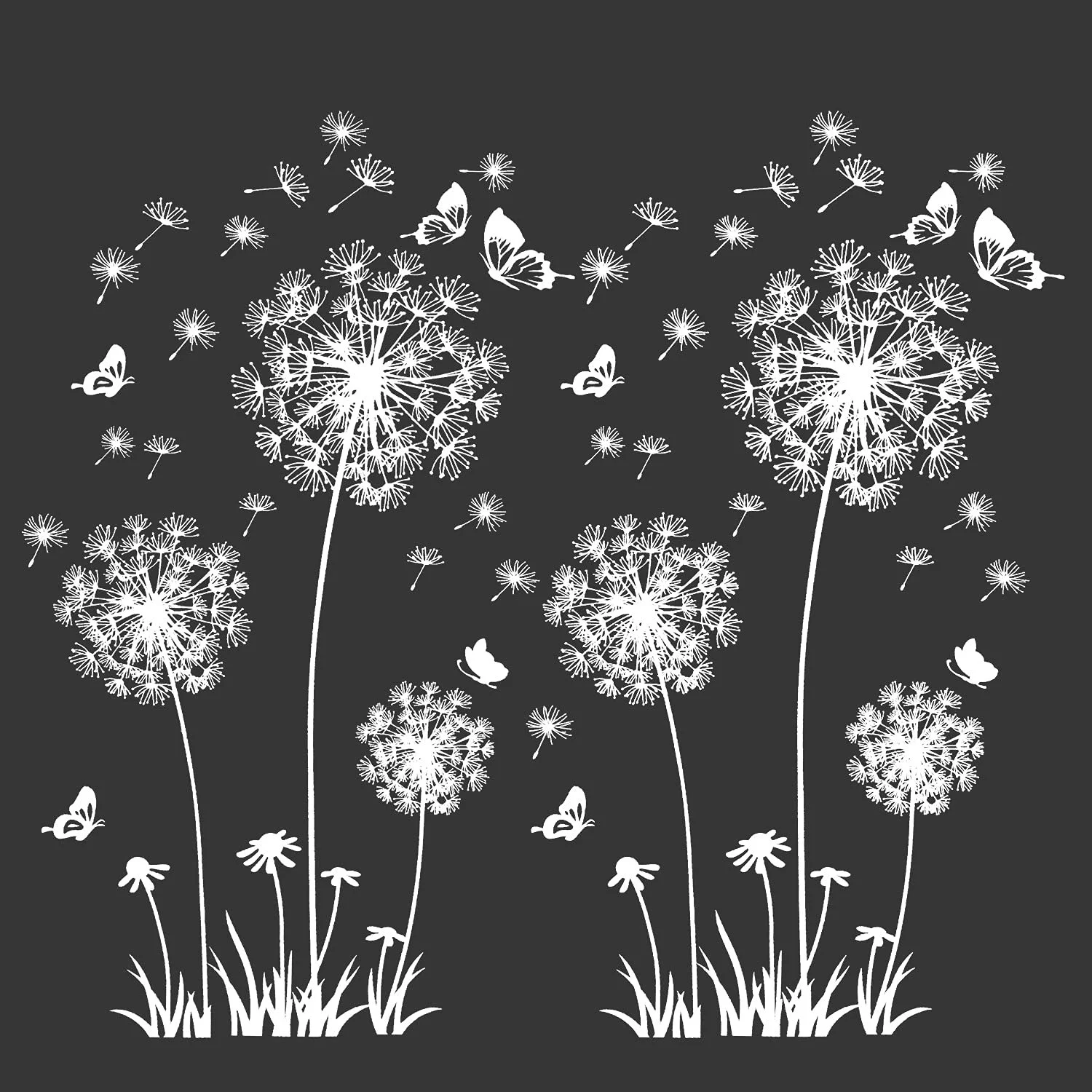 Наклейки на стіни Dandelions XXL 165 x 130 см 2 шт білі, фото №1