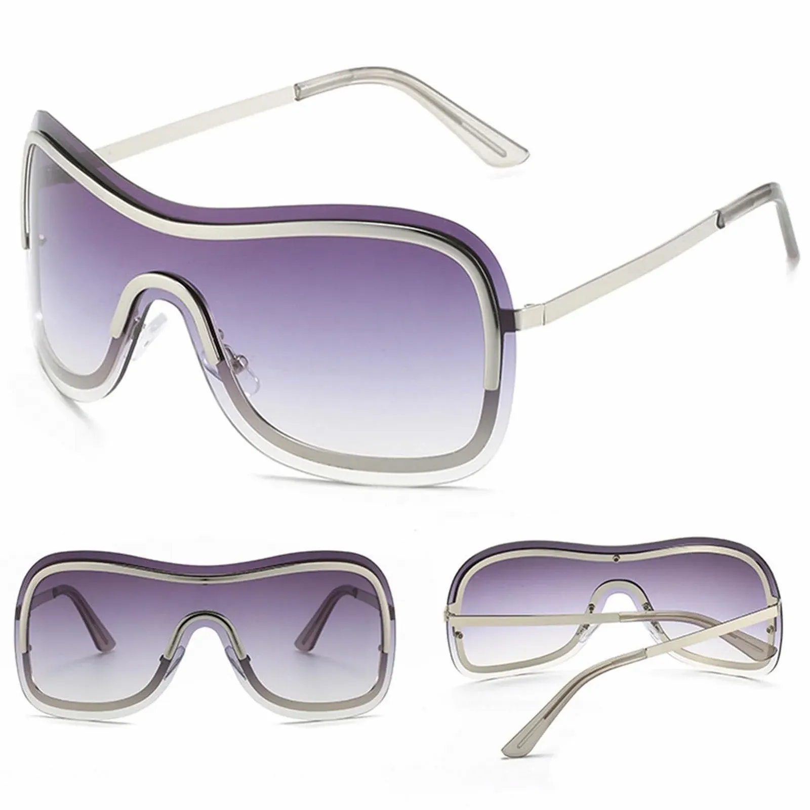 Сонцезахисні Окуляри Jimtuze Поляризовані Градієнт Сірий / Срібна оправа, фото №1