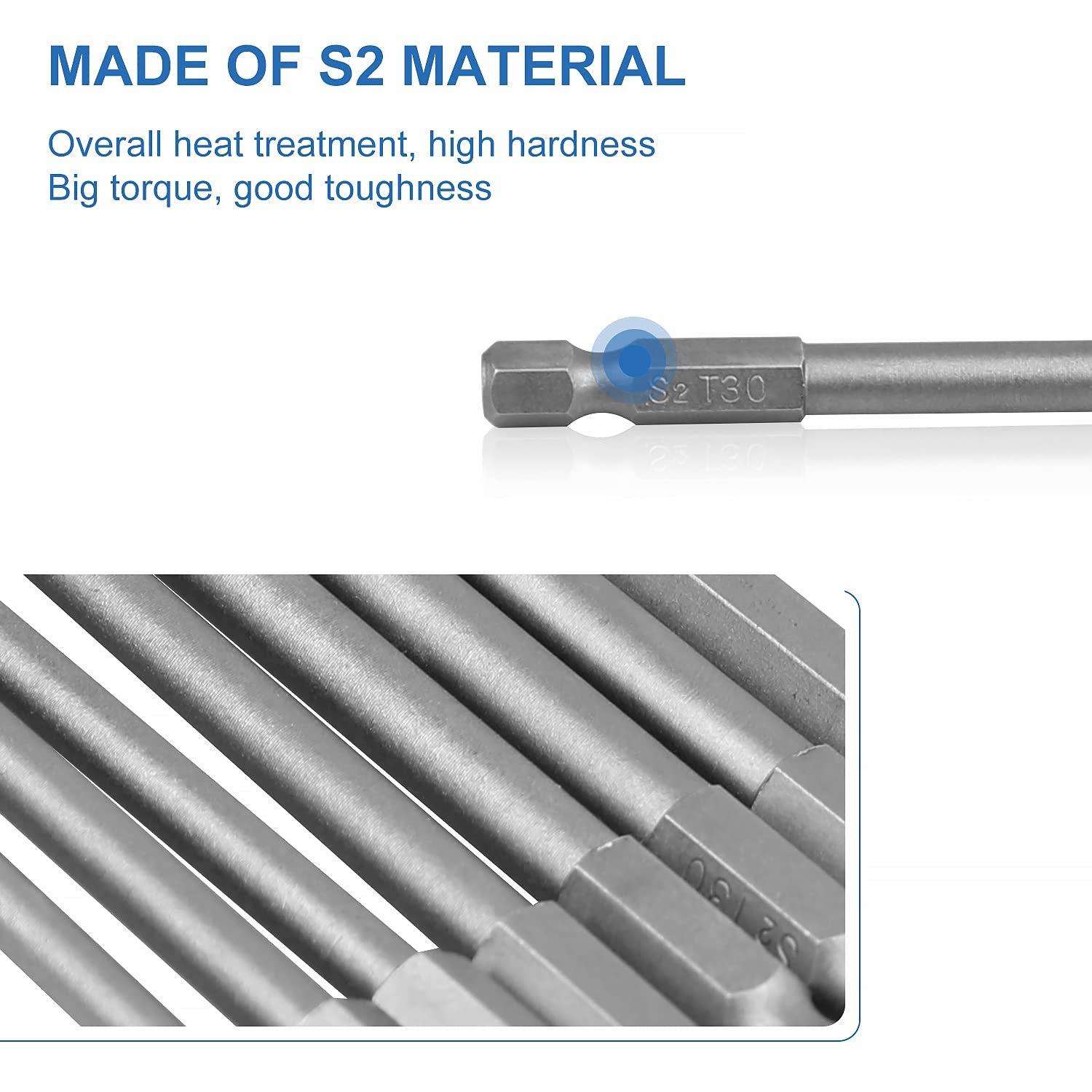 Набір викруток CPROSP Torx 150 мм з коробкою для зберігання, довгі Torx біти з 2 викрутками Torx, T6, T7, T8, T9, T10, T15, T20, T25, T27, T30, T40, сталь S2, зіркові головки, фото №6 Набір викруток CPROSP Torx 150 мм з коробкою для зберігання, довгі Torx біти з 2 викрутками Torx, T6, T7, T8, T9, T10, T15, T20, T25, T27, T30, T40, сталь S2, зіркові головки, фото №6