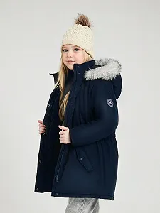 Зимове пальто для дівчат MAOO Garden, з хутряним капюшоном synthetic.ua - Фото 1