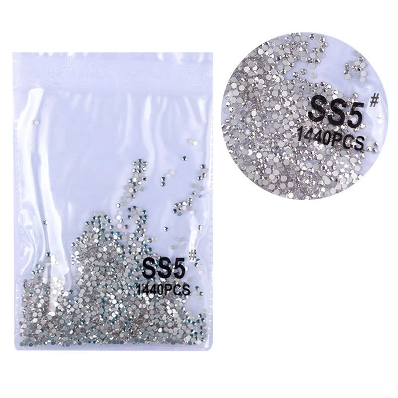 Стрази Кристалічні 1440 шт. Круглі Мікс, фото №1