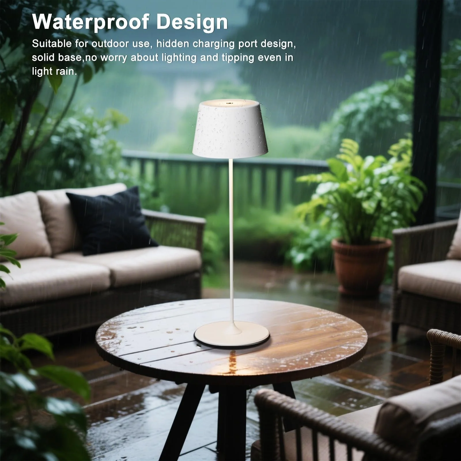 Настільна лампа MU LIN LED Wireless 4000 mAh Touch Dimmable 2700K-6000K, фото №5