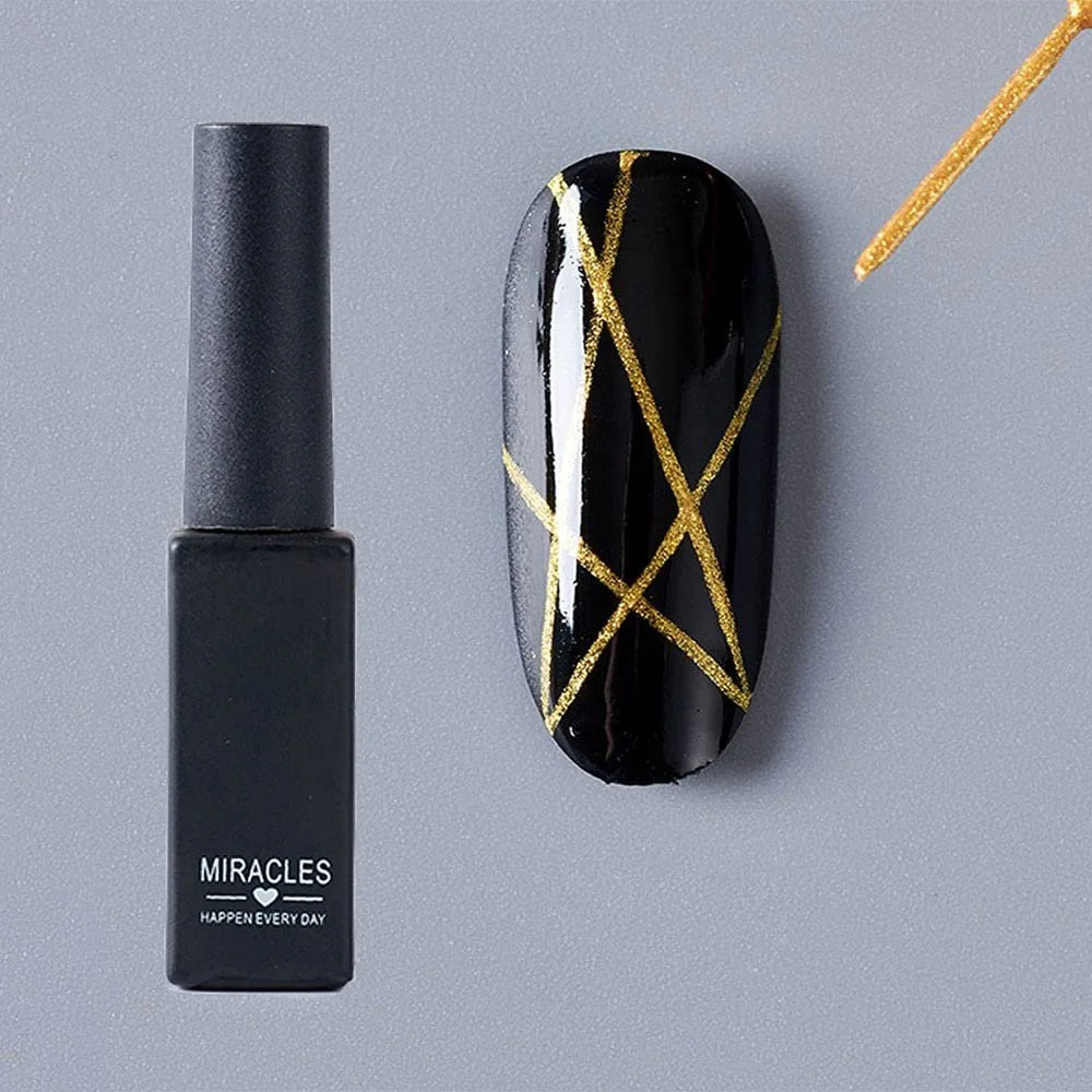 Гель-лак Ручка Gold Liner, Набор для рисования, УФ LED Гель-лак, Классический DIY 3D Гель-лак для ногтей, Инструмент-ручка, Ручка для рисования линий для маникюра, фото №2