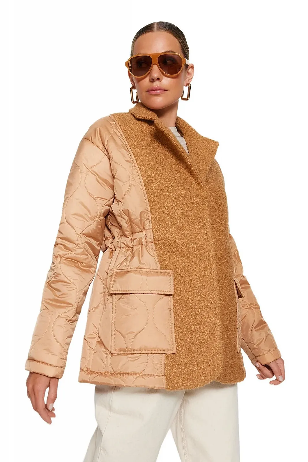 Пальто TRENDYOL Plus Size Прямой, фото №3 Пальто TRENDYOL Plus Size Прямой, фото №3