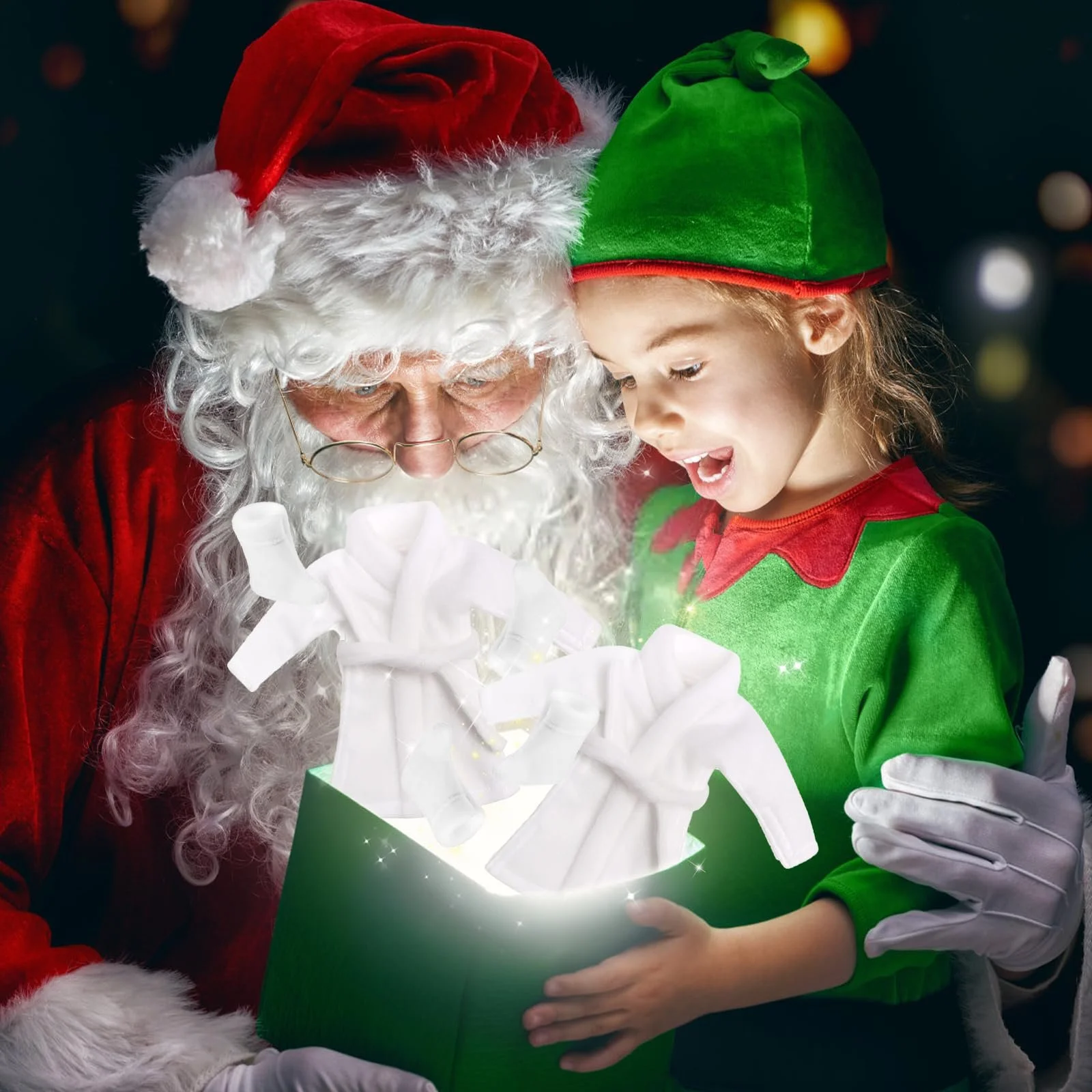 Набор Рождественский эльф Халат Белый, фото №6