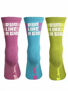 Носки Спортивные Run Like a Girl Разноцветные, 3 пары, размер 3-7 - Фото 1