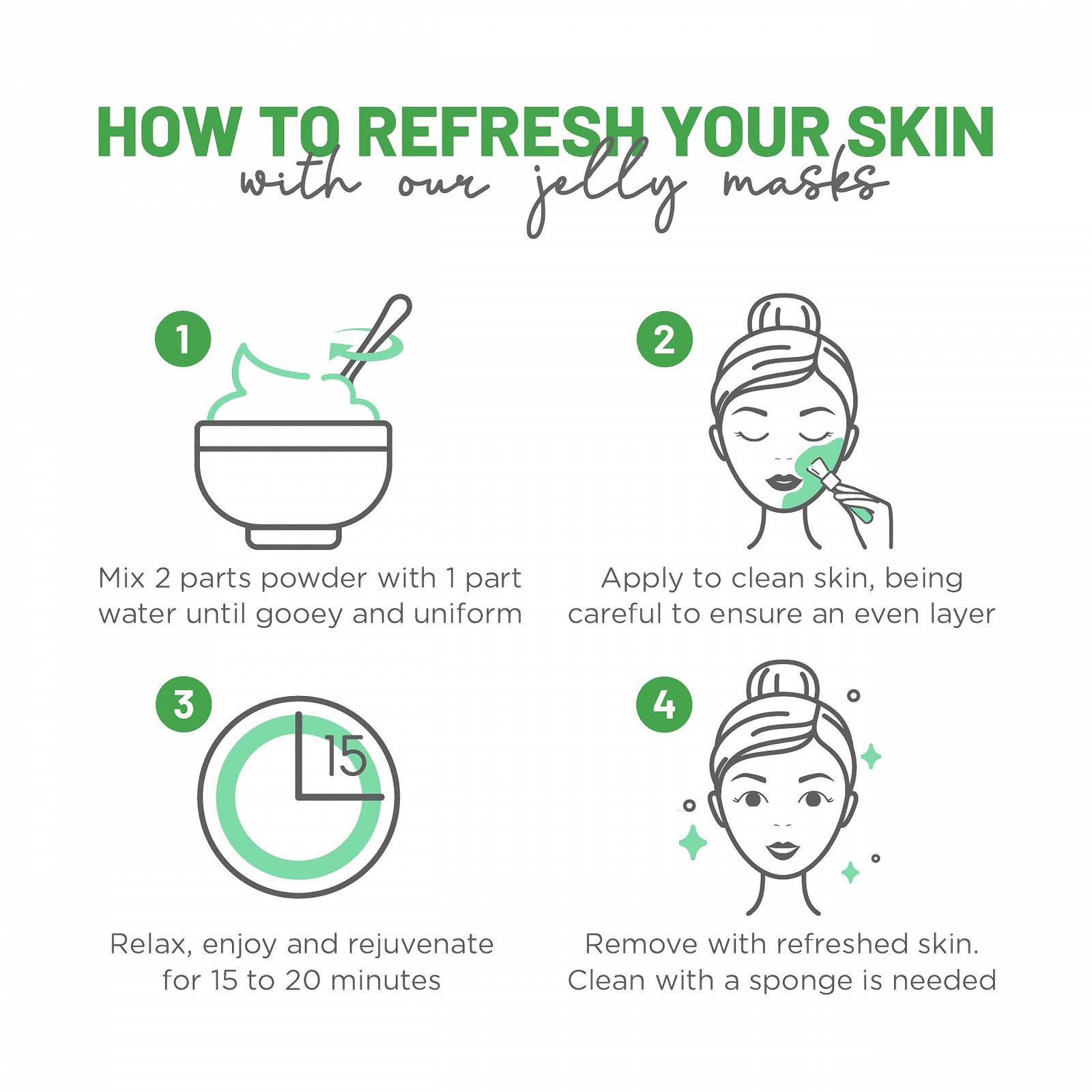 Маска для лица BRÜUN Peel-Off Kiwi Jelly - Банка резиновой маски 680 мл на 30-35 применений - Увлажняющая гелевая маска для ухода за кожей, спа-набор для мужчин, женщин и взрослых, фото №2