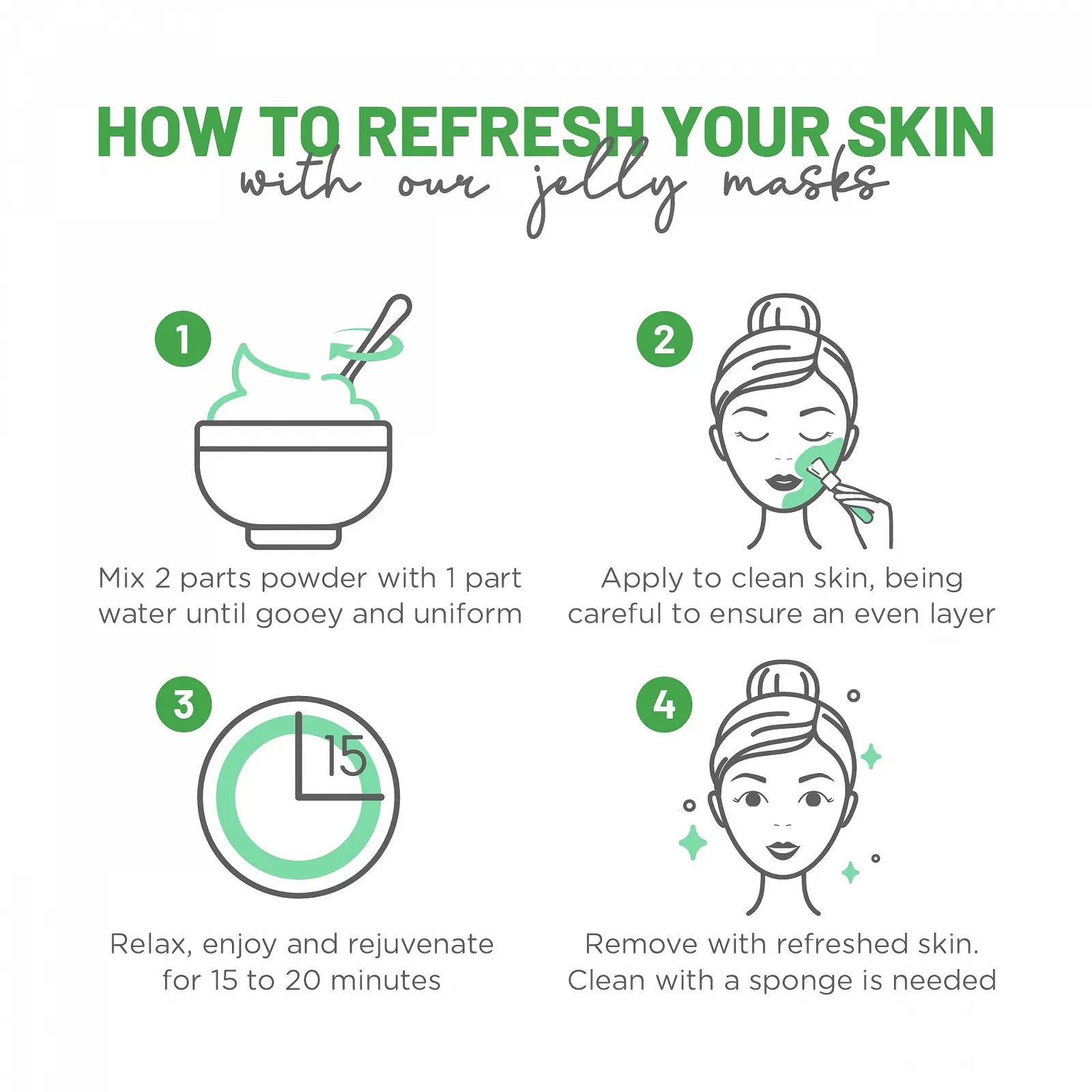 Маска для обличчя BRÜUN Peel-Off Kiwi Jelly 680 мл на 30-35 застосувань, фото №2