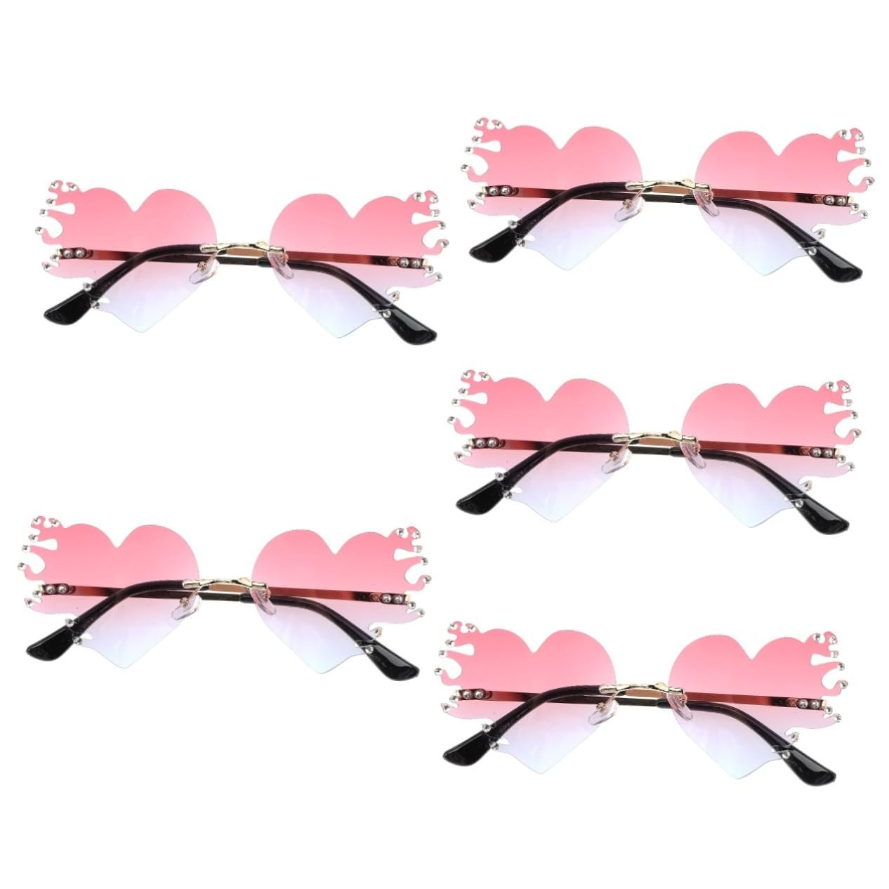 Сонцезахисні окуляри PACKOVE 5 пар, полум'яні, для жінок та чоловіків, модні, фото №1